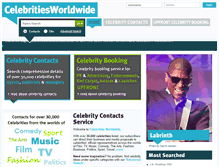 Tablet Screenshot of celebritiesworldwide.com